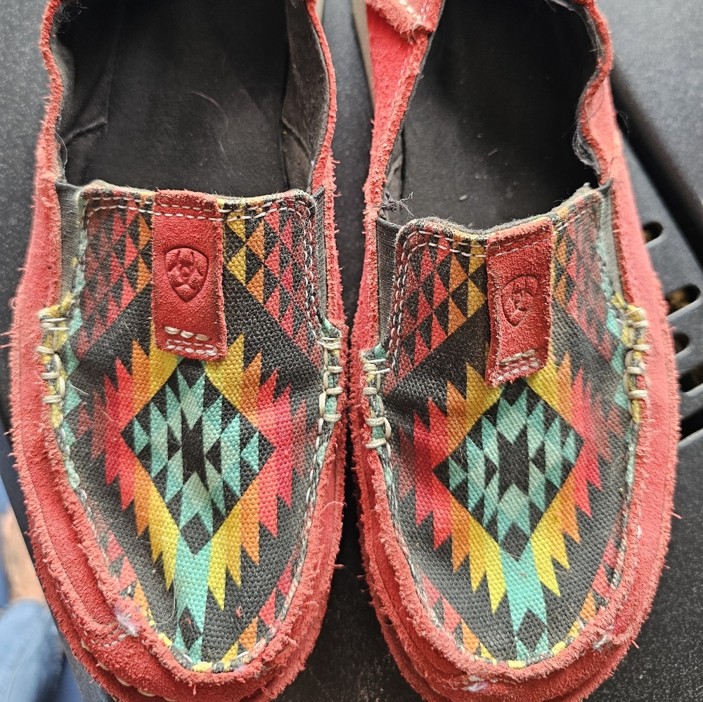 Ariat Red Aztec Slip-On Shoes